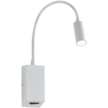 Redo 01-1193 - Candeeiro LED pequeno e flexível HELLO LED/3W/230V branco