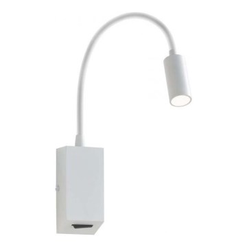 Redo 01-1193 - Candeeiro LED pequeno e flexível HELLO LED/3W/230V branco