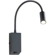 Redo 01-1194 - Candeeiro LED pequeno e flexível HELLO LED/3W/230V preto