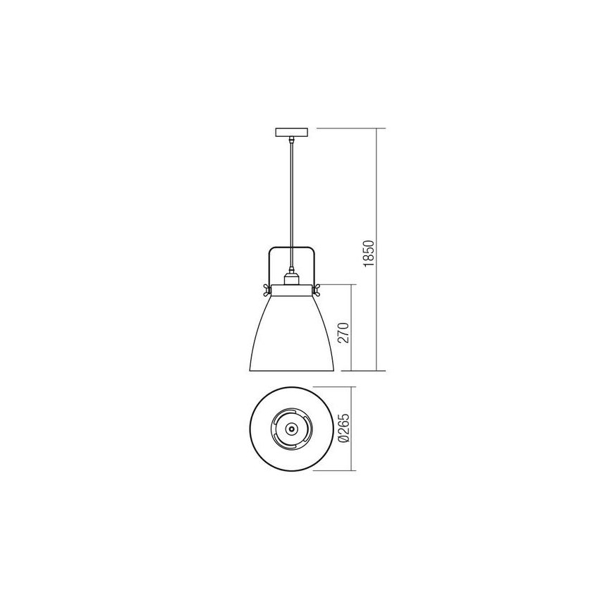 Redo 01-1311 - Candeeiro suspenso ARNE 1xE27/42W/230V branco