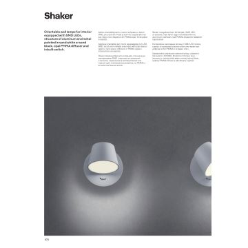 Redo 01-1738 - Luz de parede LED SHAKER LED/6W/230V