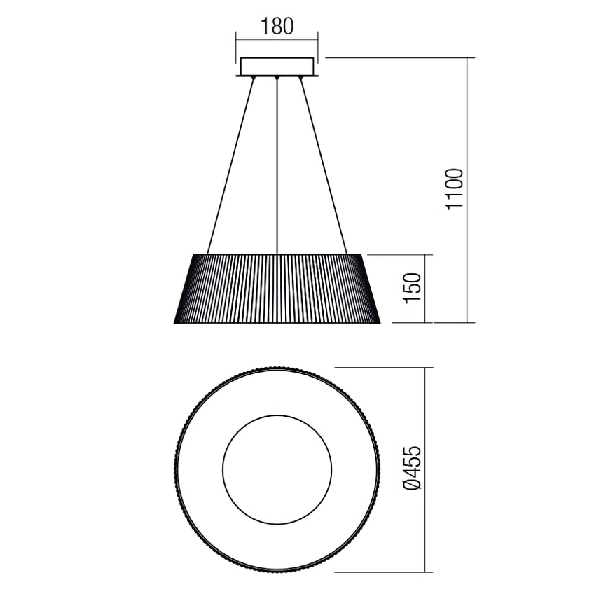 Redo 01-1937 - Candelabro suspenso LED SARIS LED/36W/230V castanho