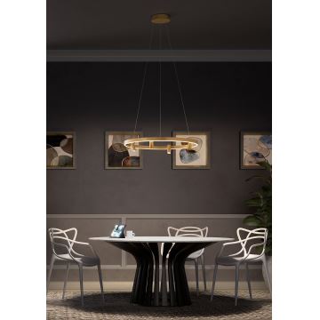 Redo 01-2490 - Candelabro suspenso LED SUMMIT LED/38W/230V CRI 90 diâmetro 61,6 cm dourada