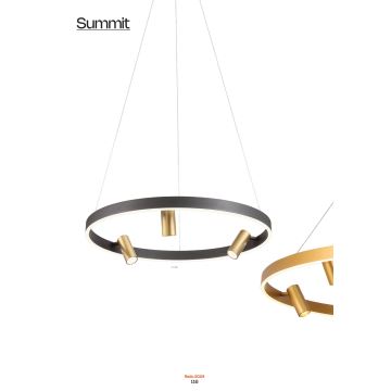 Redo 01-2490 - Candelabro suspenso LED SUMMIT LED/38W/230V CRI 90 diâmetro 61,6 cm dourada