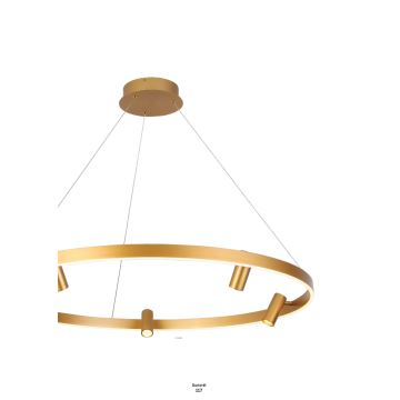 Redo 01-2490 - Candelabro suspenso LED SUMMIT LED/38W/230V CRI 90 diâmetro 61,6 cm dourada