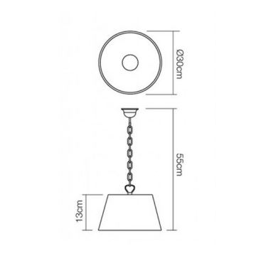 Redo 05-644 - Candelabro suspenso ISIS 1xE27/42W/230V