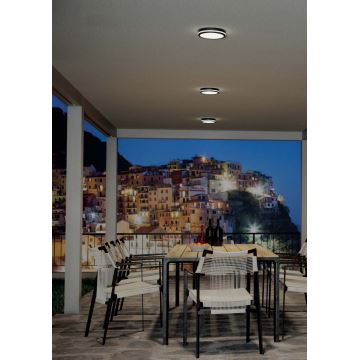 Redo 90290 - Iluminação de teto exterior LED com sensor ISOLA LED/24W/230V 3000/4000/6500K IP54