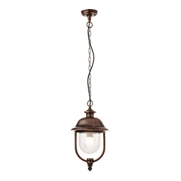 Redo 9279 - Candelabro de exterior numa corrente VERONA 1xE27/70W/230V IP44