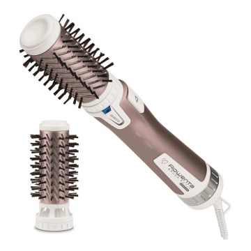 Rowenta - Escova rotativa para o cabelo PREMIUM CARE 1000W/230V rosa/branco