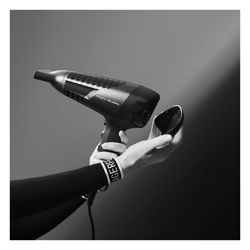 Rowenta - Secador de cabelo KARL LAGERFELD STUDIO DRY 2100W/230V preto