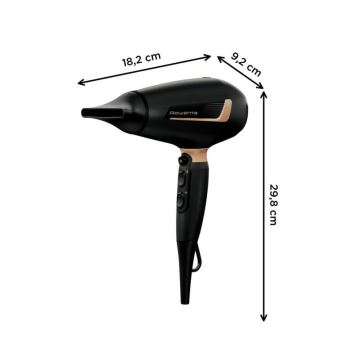 Rowenta - Secador de cabelo PRO EXPERT 2200W/230V preto