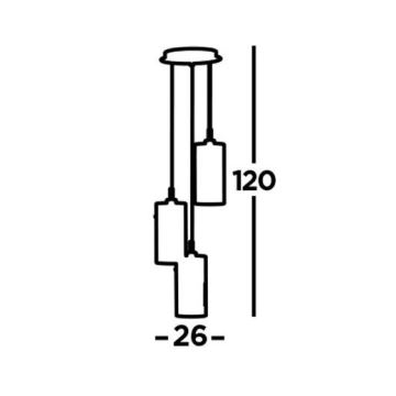 Searchlight - Candeeiro suspenso DUO 3xE14/60W/230V antracite