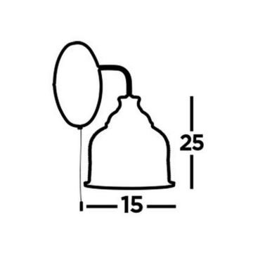 Searchlight - Candeeiro de parede BISTRO 1xE27/60W/230V cromado