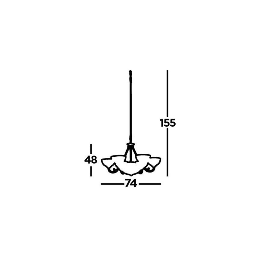 Searchlight - Candeeiro suspenso WINDSOR 8xE14/40W/230V cromado