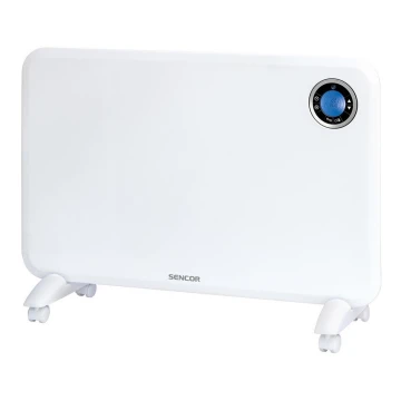 Sencor - Aquecedor de convecção com ecrã LCD e termóstato 750W/1500W/230V IP24