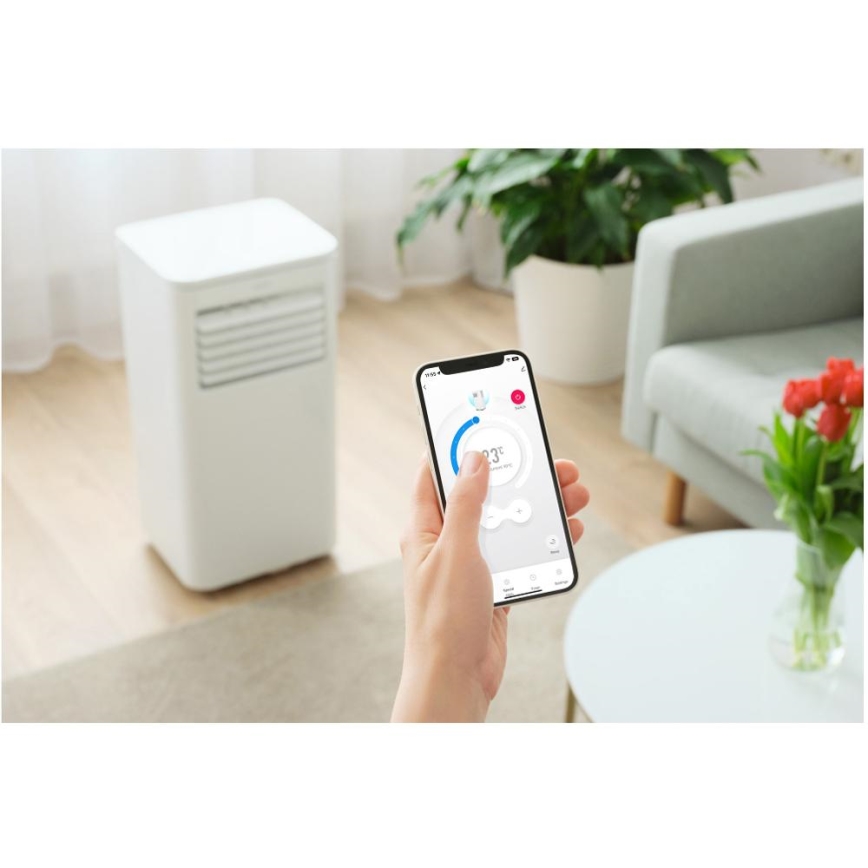 Sencor - Ar condicionado inteligente e portátil 3 em 1, incluindo acessórios 760W/230V 7000BTU Wi-Fi + comando