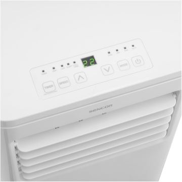 Sencor - Ar condicionado inteligente e portátil 3 em 1, incluindo acessórios 760W/230V 7000BTU Wi-Fi + comando