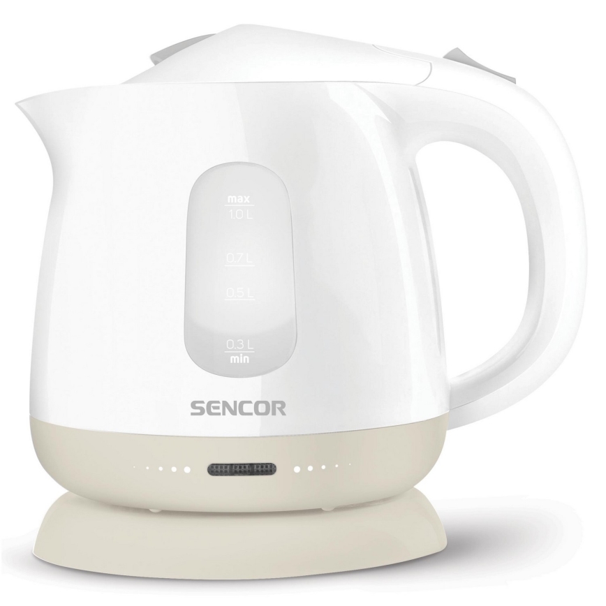 Sencor - Chaleira 1 l 1100W/230V branco/bege