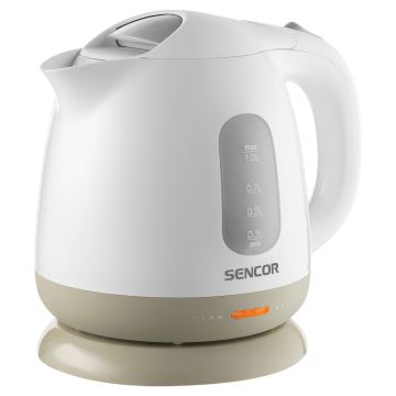 Sencor - Chaleira 1 l 1100W/230V branco/bege