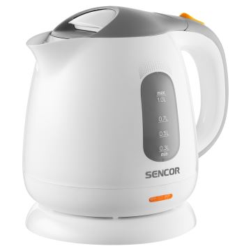 Sencor - Chaleira 1 l 1100W/230V branco/cinzento