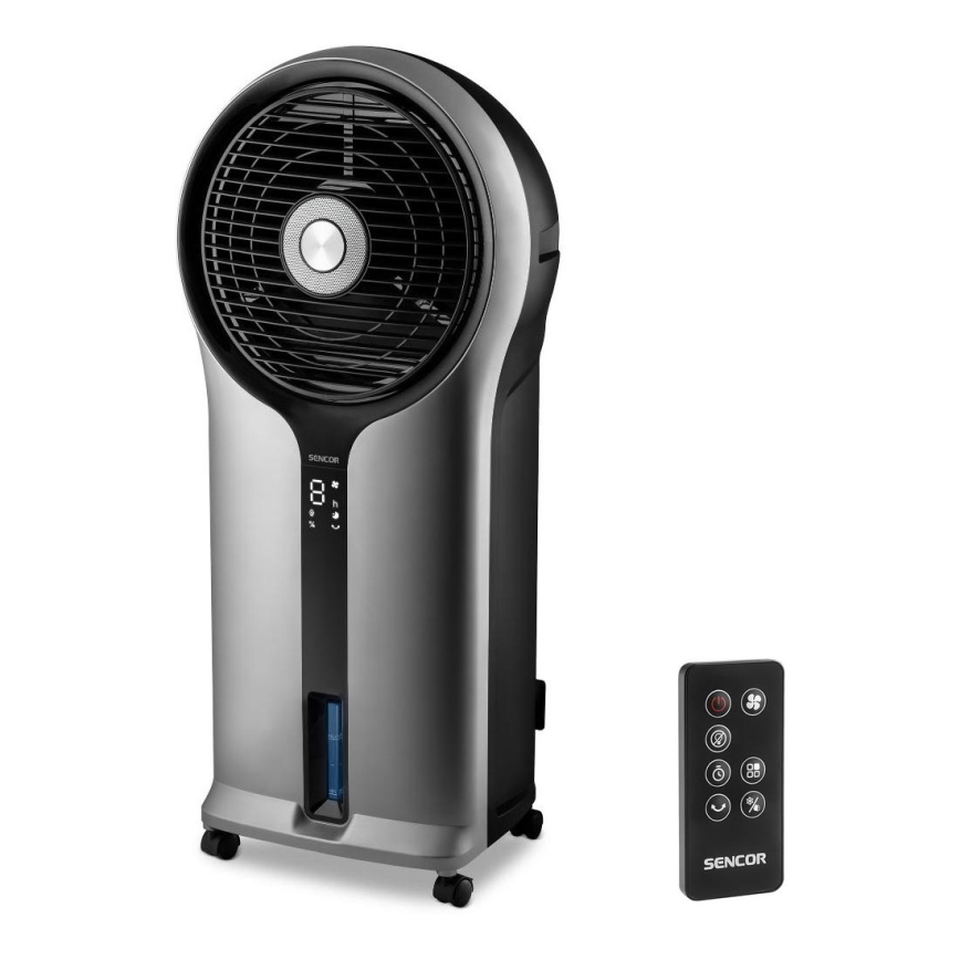 Sencor - Refrigerador de ar portátil 3 em 1 110W/230V prata/preto + comando