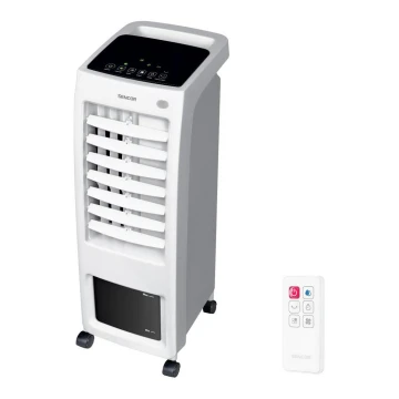 Sencor - Refrigerador de ar portátil com ecrã LED 3em1 70W/230V branco + comando