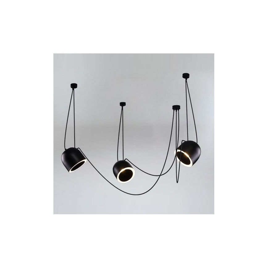 Shilo - Candelabro suspenso 3xE14/15W/230V preto