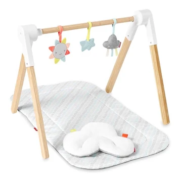 Skip Hop - Cobertor infantil para brincar com um trapézio de madeira LINING CLOUD