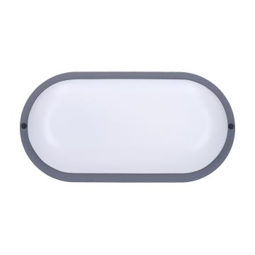 Iluminação de parede exterior LED LED/20W/230V 4000K IP54 cinzento oval