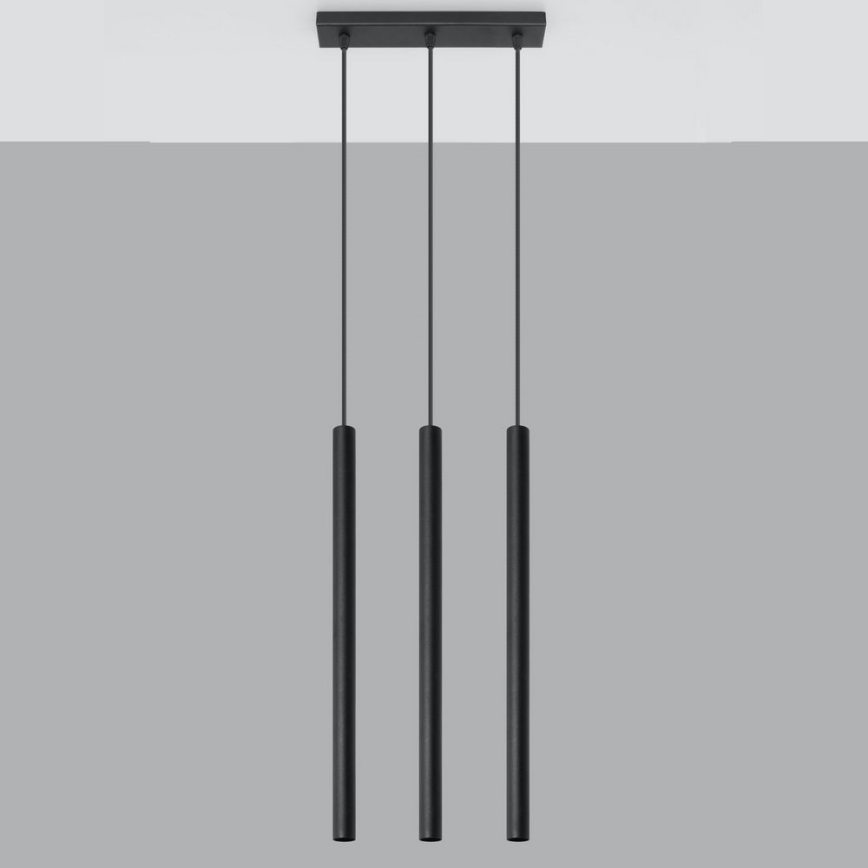 Candelabro suspenso PASTELO 3xG9/8W/230V preto