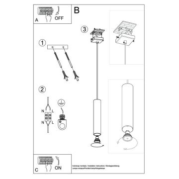 Candelabro suspenso LINO 1xGU10/40W/230V faia