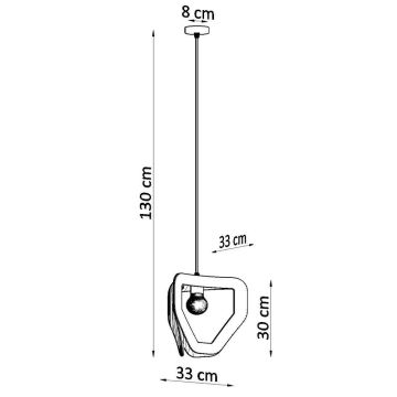 Candelabro suspenso TRES 1xE27/60W/230V branco