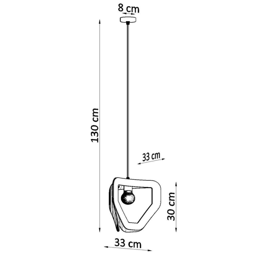 Candelabro suspenso TRES 1xE27/60W/230V branco