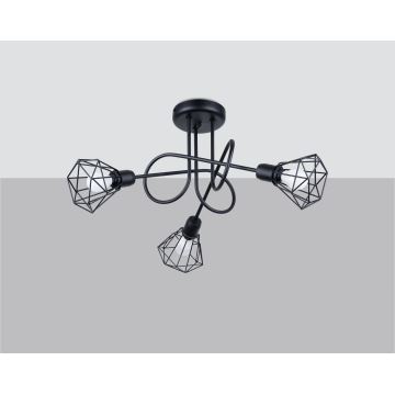 Candelabro suspenso ARTEMIS 3xE14/40W/230V preto