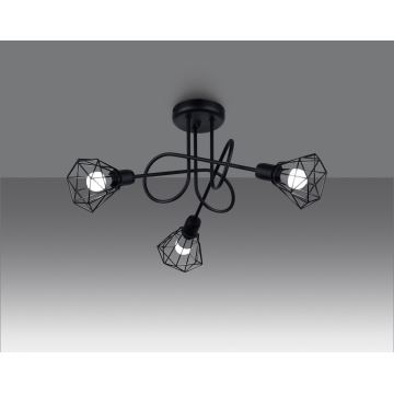 Candelabro suspenso ARTEMIS 3xE14/40W/230V preto