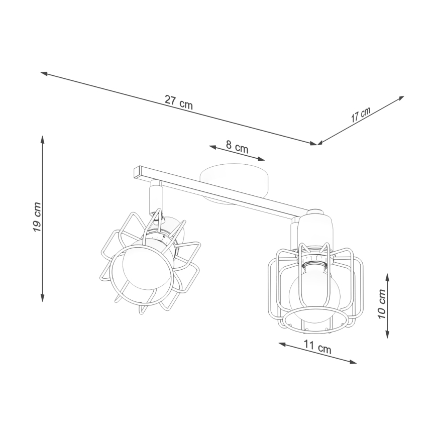 Foco BELUCI 2xE14/40W/230V branco