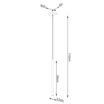 Candelabro suspenso PASTELO 1xG9/8W/230V dourada