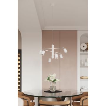 Candelabro suspenso LEMMI 6xGU10/10W/230V branco