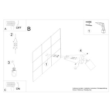 Foco de parede VERDO 1xGU10/10W/230V branco/faia