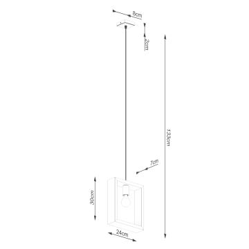 Candeeiro suspenso ARIES 1xE27/15W/230V faia/bege