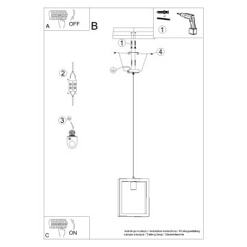 Candeeiro suspenso ARIES 1xE27/15W/230V faia/bege