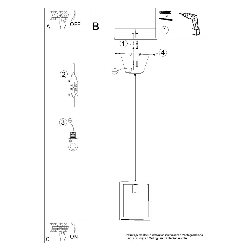 Candeeiro suspenso ARIES 1xE27/15W/230V faia/bege