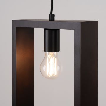 Candeeiro suspenso ARIES 1xE27/15W/230V faia/wenge