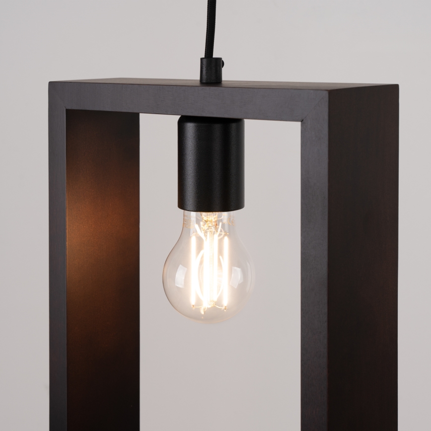 Candeeiro suspenso ARIES 1xE27/15W/230V faia/wenge