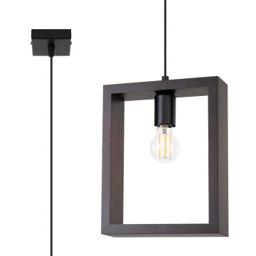 Candeeiro suspenso ARIES 1xE27/15W/230V faia/wenge