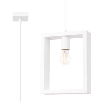 Candeeiro suspenso ARIES 1xE27/15W/230V faia/branco