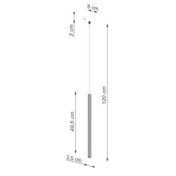 Candeeiro suspenso ARCHE 1xG9/8W/230V branco