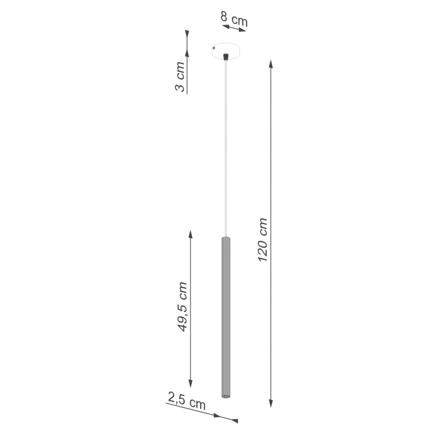 Candeeiro suspenso ARCHE 1xG9/8W/230V branco