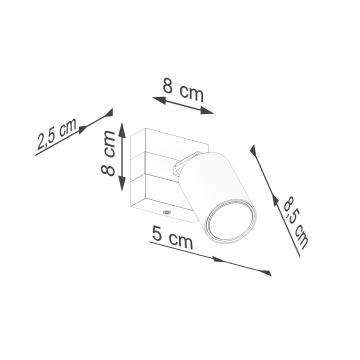 Foco de parede FAGER 1xGU10/10W/230V preto