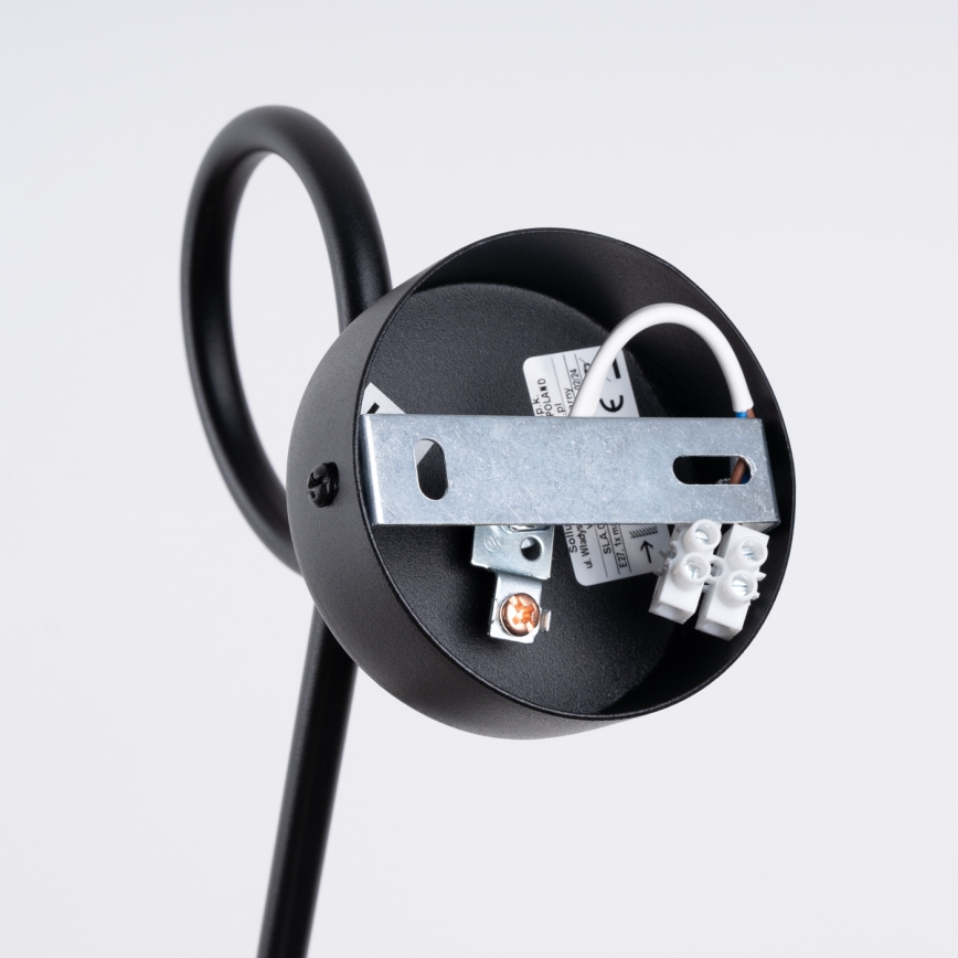 Candeeiro de parede LOOP 1xE27/15W/230V preto